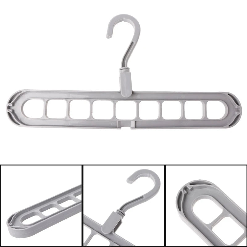 VESTA SmartFold | 9-Tier Adjustable Closet Hanger | Versatile Intelligent Closet Solution | Compact Folding Space-Optimizer Hook | Sturdy Polypropylene Build